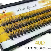 (14mm, 40D C 0.07mm) 1box big capacity 60 bundles 20D eyelash extensions 0.07mm  C curl mink eyelashes Individual lashes natural style Free Shipping