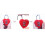 Multi-Color Heart Combination Padlocks for Luggage and Lockers 7