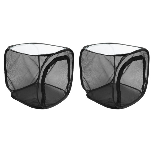 2Pcs Durable Black Kids Cage Storage Box Lightweight for Exploration 1