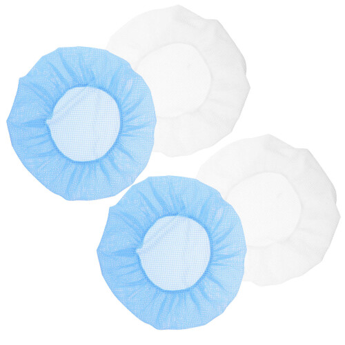 12Pcs Elastic Mesh Cooking Caps Breathable Cloth Chef Hats for Work