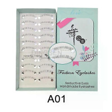 (A01) DINGSEN Cat Eye Lashes 10pairs False Eyelashes Natural Eyelashes Anime Winged Clear Band Lashes Fake Eyelash Manga Lashes Makeup