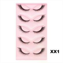 (XX1) DINGSEN Cat Eye Lashes 10pairs False Eyelashes Natural Eyelashes Anime Winged Clear Band Lashes Fake Eyelash Manga Lashes Makeup