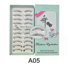 (A05) DINGSEN Cat Eye Lashes 10pairs False Eyelashes Natural Eyelashes Anime Winged Clear Band Lashes Fake Eyelash Manga Lashes Makeup