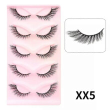 (XX5) DINGSEN Cat Eye Lashes 10pairs False Eyelashes Natural Eyelashes Anime Winged Clear Band Lashes Fake Eyelash Manga Lashes Makeup