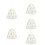 5Pcs White Felt Sauna Hats Women Thickened Durable Bath Caps 9