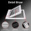 Ventilation Access Panel Aluminum Alloy Waterproof Rustproof Shutter Style with Filter 50x55cm 3