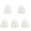 5Pcs White Felt Sauna Hats Women Thickened Durable Bath Caps 2