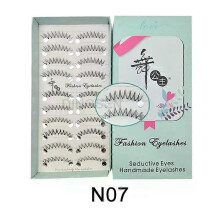 (N07) DINGSEN Cat Eye Lashes 10pairs False Eyelashes Natural Eyelashes Anime Winged Clear Band Lashes Fake Eyelash Manga Lashes Makeup