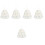 5Pcs White Felt Sauna Hats Women Thickened Durable Bath Caps 4