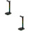 2Pcs LED Headphone Stand with USB Hub Black Multipurpose Desk Holder 5
