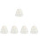 5Pcs White Felt Sauna Hats Women Thickened Durable Bath Caps 5