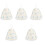 5Pcs White Felt Sauna Hats Women Thickened Durable Bath Caps 3