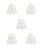 5Pcs White Felt Sauna Hats Women Thickened Durable Bath Caps 7