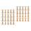 40Pcs Unfinished Wooden Spools Light Yellow DIY Craft Sewing Tools 4