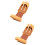 2Stk 3-Finger Jagdhandschuhe Leder Strapazierfähig Mit Gürtel 5