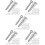 250Sets Self-Tapping Drywall Screws and Plastic Anchors Kit Silver 9