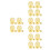16Sets Oversized Gold Plated Earring Backs Hole Protector Comfort Fit 9