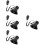 4Sets Wireless Pa System Car Alarm with Recording Plastic Black 9