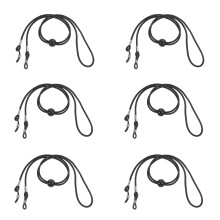 15Pcs Black Adjustable Glasses Strap - Elastic Eyewear Cord for Sports