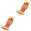 2Stk 3-Finger Jagdhandschuhe Leder Strapazierfähig Mit Gürtel 3