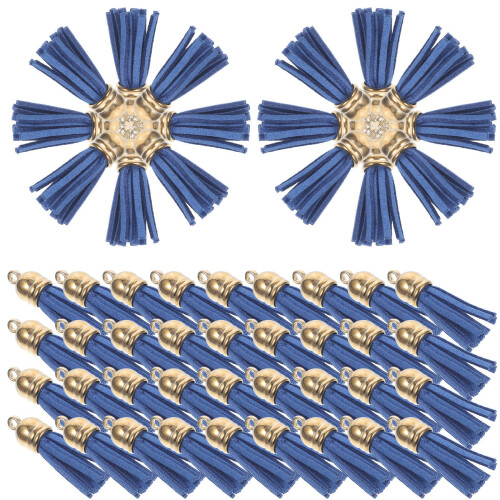 400Pcs Blue Tassels Bulk for Crafting Keyring Decorations DIY