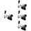 4Sets Wireless Pa System Car Alarm with Recording Plastic Black 8
