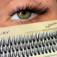 (10mm, 30D C 0.07mm) New 60pcs 30D L Curl Cluster Eyelash Extension Foxy Eyes Cat Look Natural Individual Eyelashes Bunches  Makeup Tool Lashes Cilia