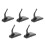 5Pcs Stable Black Plastic Model Display Stands for Airplane Collectors 5