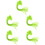 250Pcs Green Plastic Fire Extinguisher Tie Belt Flexible Hose Fixing 8