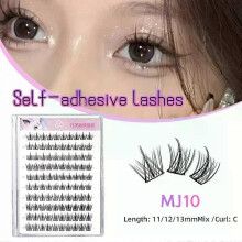 (C 0.07mm, MJ10) Yelix large capacity Self-Adhesive Eyelashes No Glue Fake Lashes Extensions Reusable for Makeup Soft Mink Eyelashes
