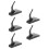 5Pcs Stable Black Plastic Model Display Stands for Airplane Collectors 11