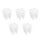 5Pcs Tooth Shaped Toothbrush Holder Storage Bucket Desktop Decor 8