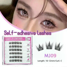 (C 0.07mm, MJ09) Yelix large capacity Self-Adhesive Eyelashes No Glue Fake Lashes Extensions Reusable for Makeup Soft Mink Eyelashes