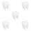5Pcs Tooth Shaped Toothbrush Holder Storage Bucket Desktop Decor 7