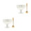 2Sets White Ceramic Footed Dessert Bowls with Spoon for Kitchen Use 4