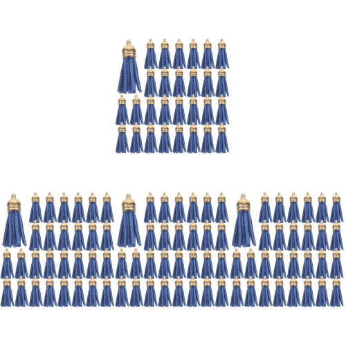 400Pcs Blue Tassels Bulk for Crafting Keyring Decorations DIY 2