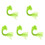 250Pcs Green Plastic Fire Extinguisher Tie Belt Flexible Hose Fixing 4