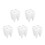 5Pcs Tooth Shaped Toothbrush Holder Storage Bucket Desktop Decor 5