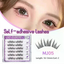 (C 0.07mm, MJ05) Yelix large capacity Self-Adhesive Eyelashes No Glue Fake Lashes Extensions Reusable for Makeup Soft Mink Eyelashes