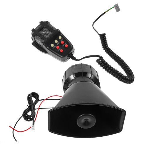 4Sets Wireless Pa System Car Alarm with Recording Plastic Black 2