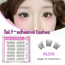 (C 0.07mm, MJ06) Yelix large capacity Self-Adhesive Eyelashes No Glue Fake Lashes Extensions Reusable for Makeup Soft Mink Eyelashes