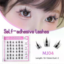 (C 0.07mm, MJ04) Yelix large capacity Self-Adhesive Eyelashes No Glue Fake Lashes Extensions Reusable for Makeup Soft Mink Eyelashes