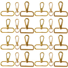 60Pcs Golden Metal Bag Strap Carabiner Purse Buckles for Home Use