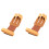 2Stk 3-Finger Jagdhandschuhe Leder Strapazierfähig Mit Gürtel 2