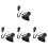 4Sets Wireless Pa System Car Alarm with Recording Plastic Black 4