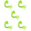250Pcs Green Plastic Fire Extinguisher Tie Belt Flexible Hose Fixing 10