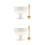 2Sets White Ceramic Footed Dessert Bowls with Spoon for Kitchen Use 5