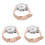 3Pièces Adolescentes Cuir Quartz Rose Design Chat 4