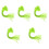 250Pcs Green Plastic Fire Extinguisher Tie Belt Flexible Hose Fixing 5