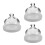 3Pcs Glass Ceramic Cake Stand with Dome Lid for Serving and Storage 6